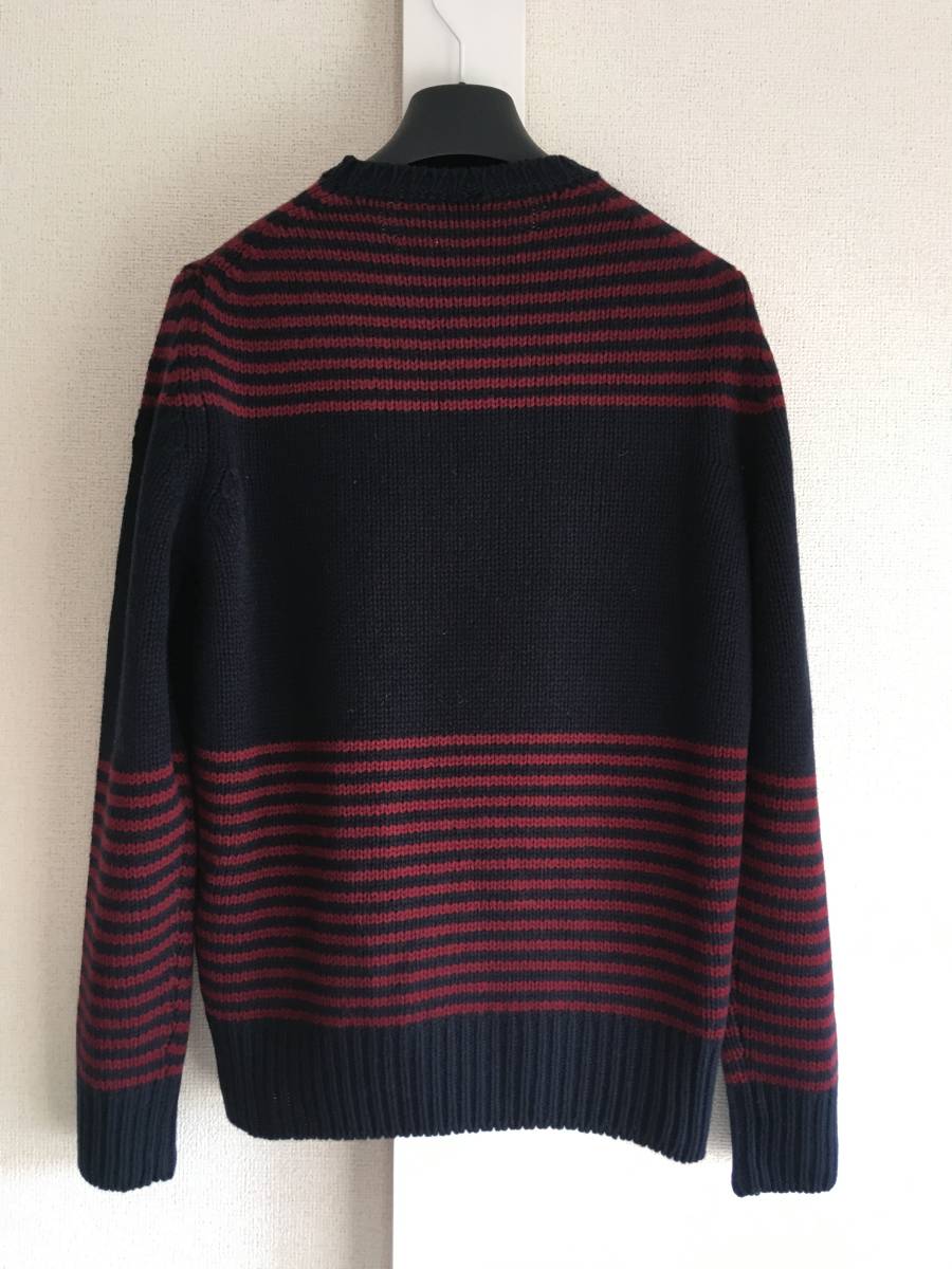 新品 本物 モンクレール ヴァージンウール カシミヤ ボーダー ニット M