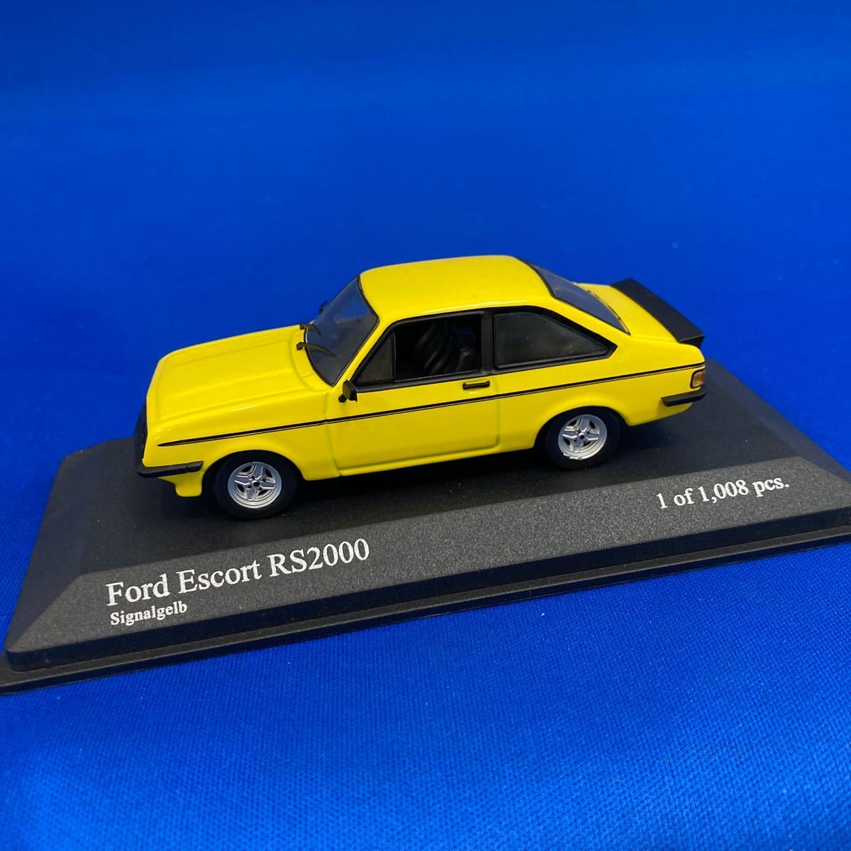 ミニチャンプス　1/43 フォードエスコート　RS2000 1976 イエロー_画像2