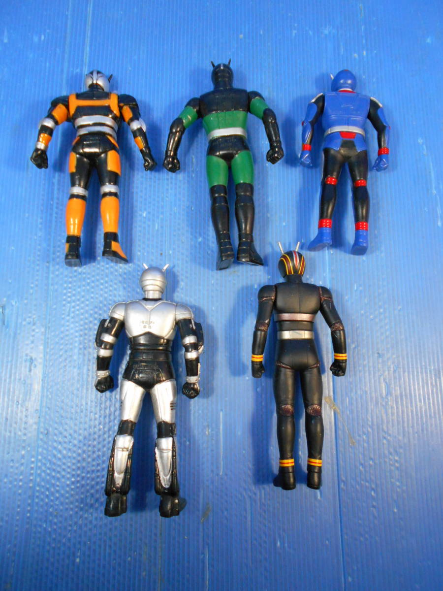 ★仮面ライダーBLACK RX/【バンダイ】ソフビ５点セット(①BLACK②シャドームーン③RX④バイオライダー⑤ロボライダー)_うしろ