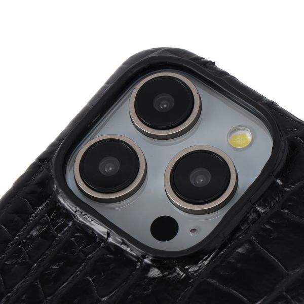 iPhone15 Pro Max】数量限定 シャイニング クロコダイル 一枚革 iPhone15 Pro Max】数量限定 シャイニング クロコダイル 一枚革