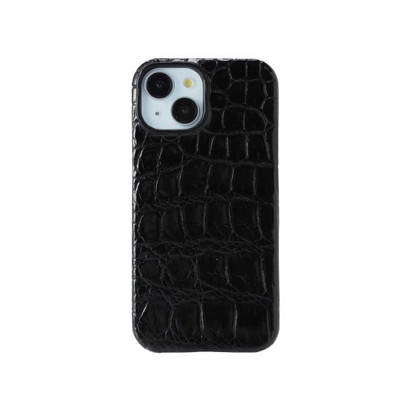 iPhone15 Plus】数量限定 シャイニング クロコダイル 一枚革 iPhone15 Plus】数量限定 シャイニング クロコダイル 一枚革