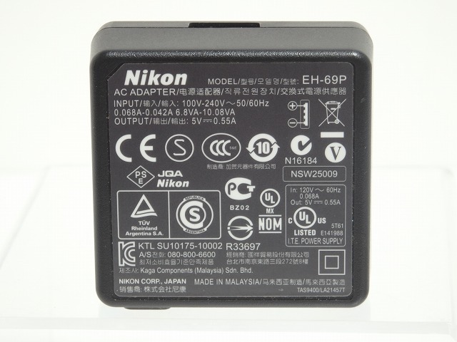  прекрасный товар с гарантией исправно работающий товар оригинальный Nikon AC адаптор EH-69P USB кабель имеется управление No.CK-AD01