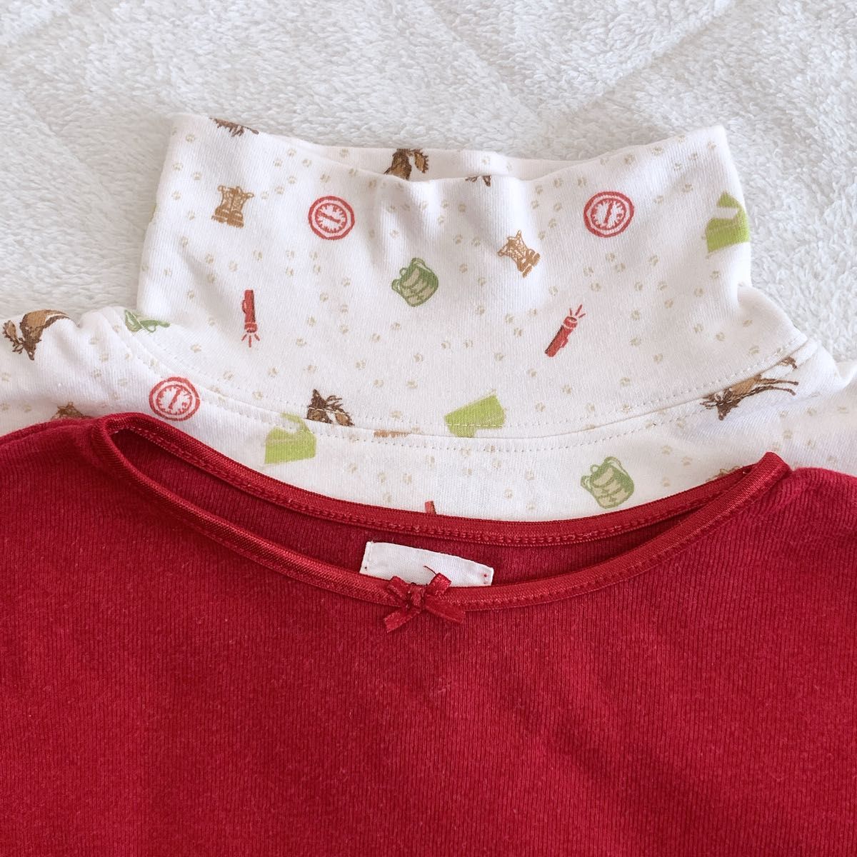 【2枚まとめ売り】Baby GAP ベイビーギャップ　長袖ロングTシャツ　紅白柄