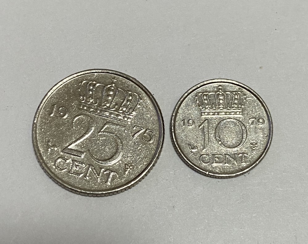 オランダ コイン 1ギルダー 銀貨/1972年/1G 5ギルダー2ギルダー5セント 25セント 旧硬貨/シルバーコイン/グルデン/古銭/_画像5