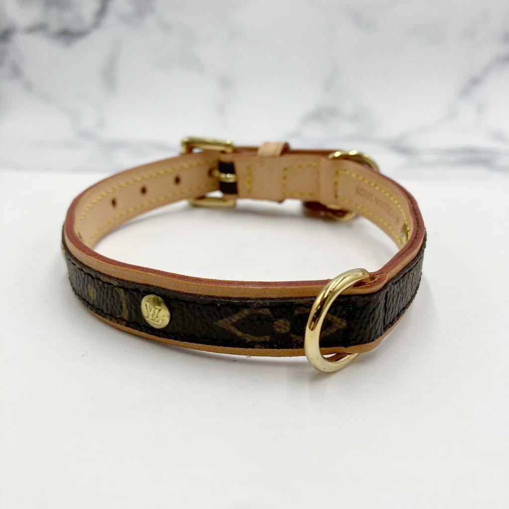 $【売り切り】美品！LOUIS VUITTON ルイヴィトン コリエ バクスターPM M58072 TH1057モノグラム ペット用品 首輪 箱付属_画像4