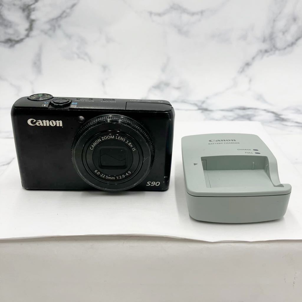 $【売り切り】Canon キャノン PowerShot パワーショット コンパクトデジタルカメラ S90 6.0-22.5mm 1:2.0-4.9ジャンク品_画像1