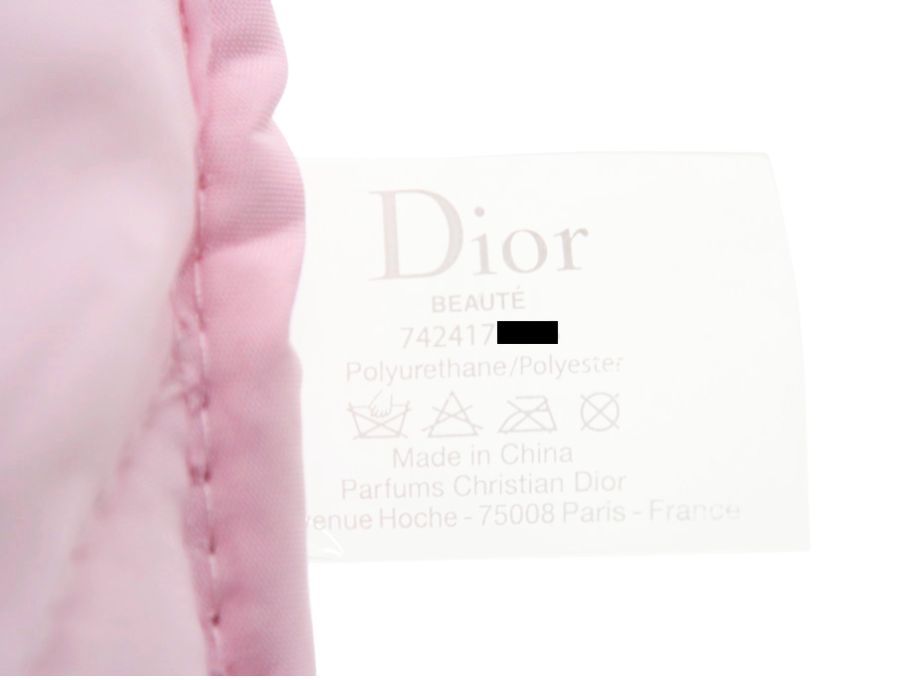 【New 新品】クリスチャンディオール Dior ノベルティ 2021 コスメポーチ 船底型 Parfums Dior BEAUTE フルーフィー ホワイト ピンクロゴ_画像9