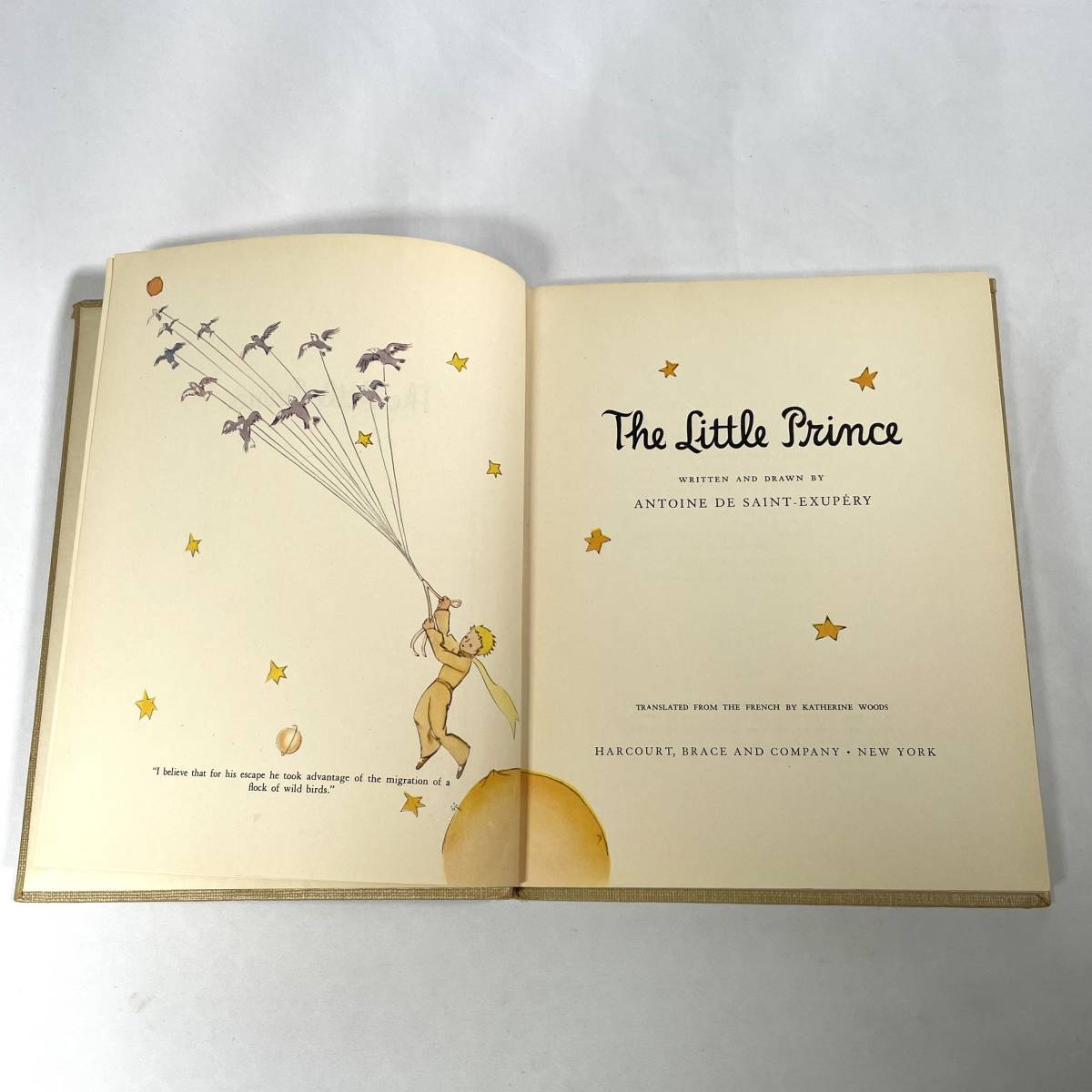 ★希少★美品「星の王子さま The Little Prince 」1943年初版七刷 サン・テグジュペリ作 レイナル・ヒッチコック社 送料無料！
