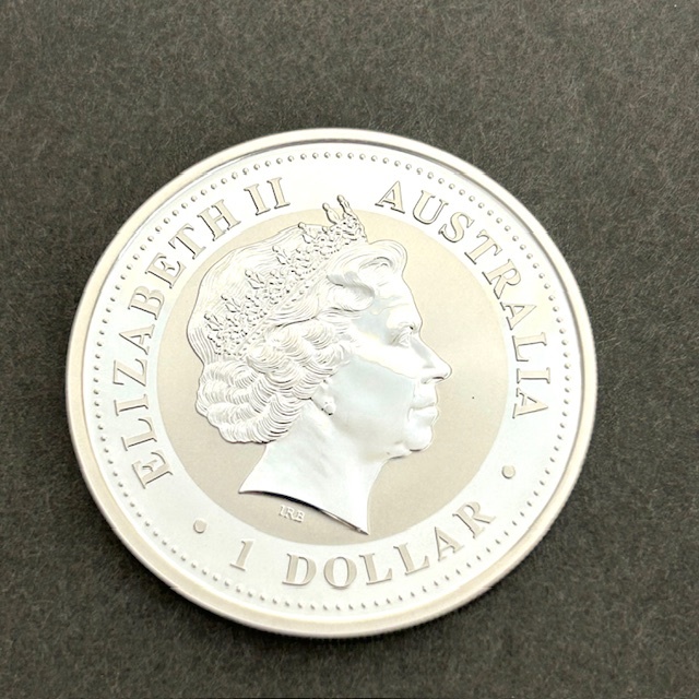 △E エリザベスⅡ世 オーストラリア1ドル銀貨 2002年 馬 1オンス△の画像5