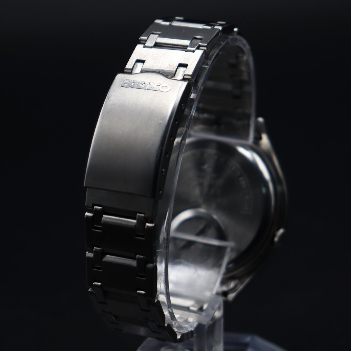 SEIKO セイコー 3303-8070 EL-330 電磁テンプ式 デイデイト 亀戸 SEIKO社製バックル アンティーク メンズ腕時計_画像6