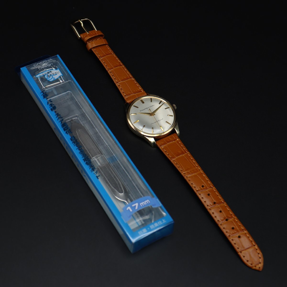 Citizen Super Deluxe シチズン スーパーデラックス 1507092 手巻き 25石 14K80MICRON 1960年代 新品革ベルト アンティーク メンズ腕時計_画像9