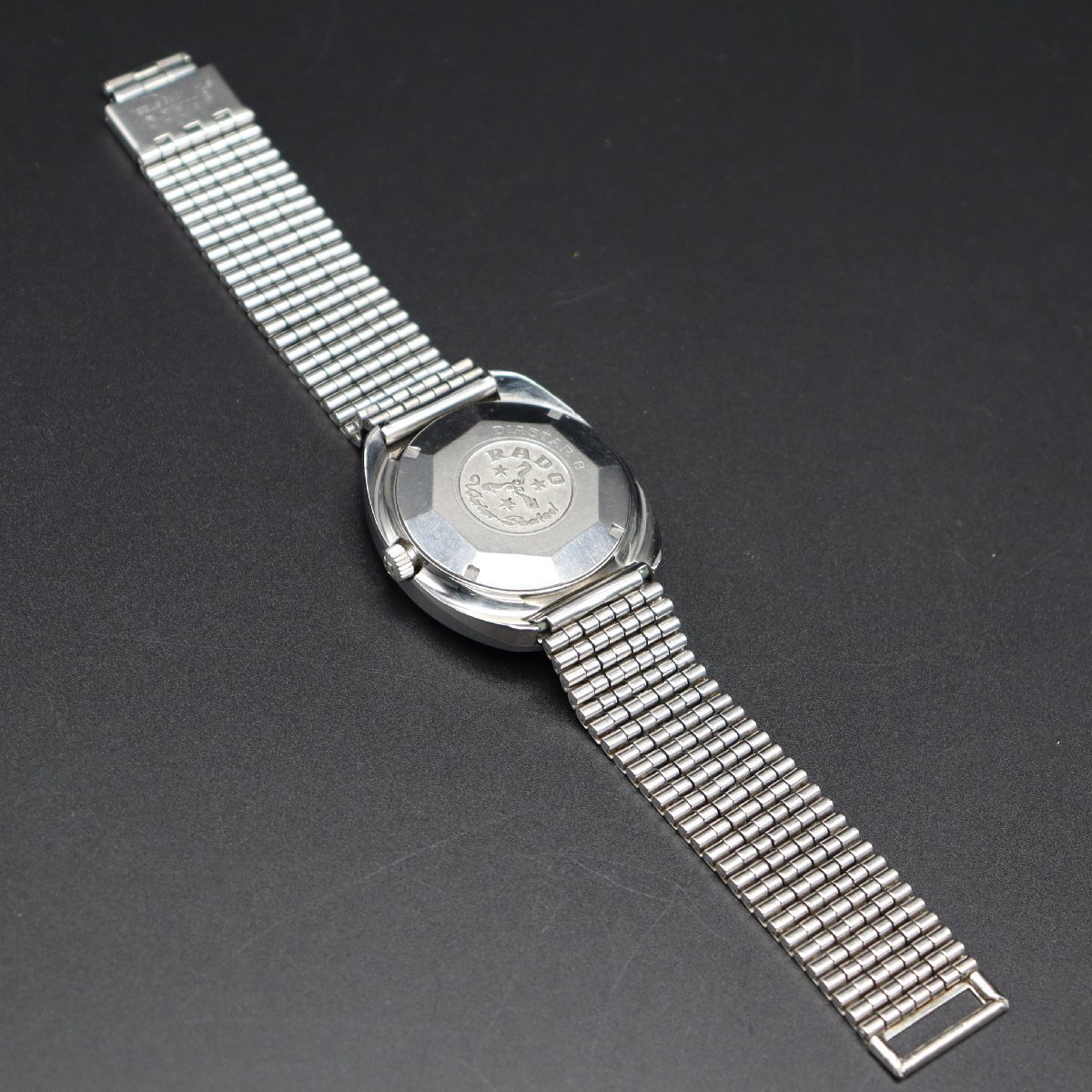 RADO DIASTAR ラドー ダイヤスター 自動巻き 超硬ケース 3面カットガラス タツノオトシゴ ジャンク RADOブレス アンティーク メンズ腕時計_画像10