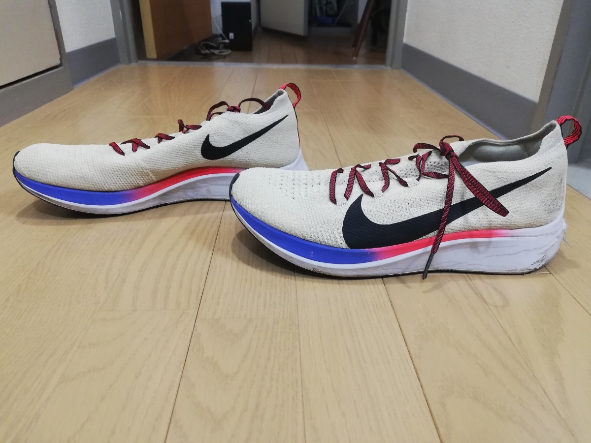 *NIKE Nike *[ZOOM FLY FK zoom fly FK ]* running shoes *:28.( men's ) cream × black 