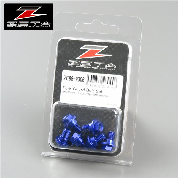 ◇RM-Z250/RM-Z450/RMX450Z ZETA フロントフォークガード ボルトセット ブルー 展示品 (ZE88-9306)の画像1