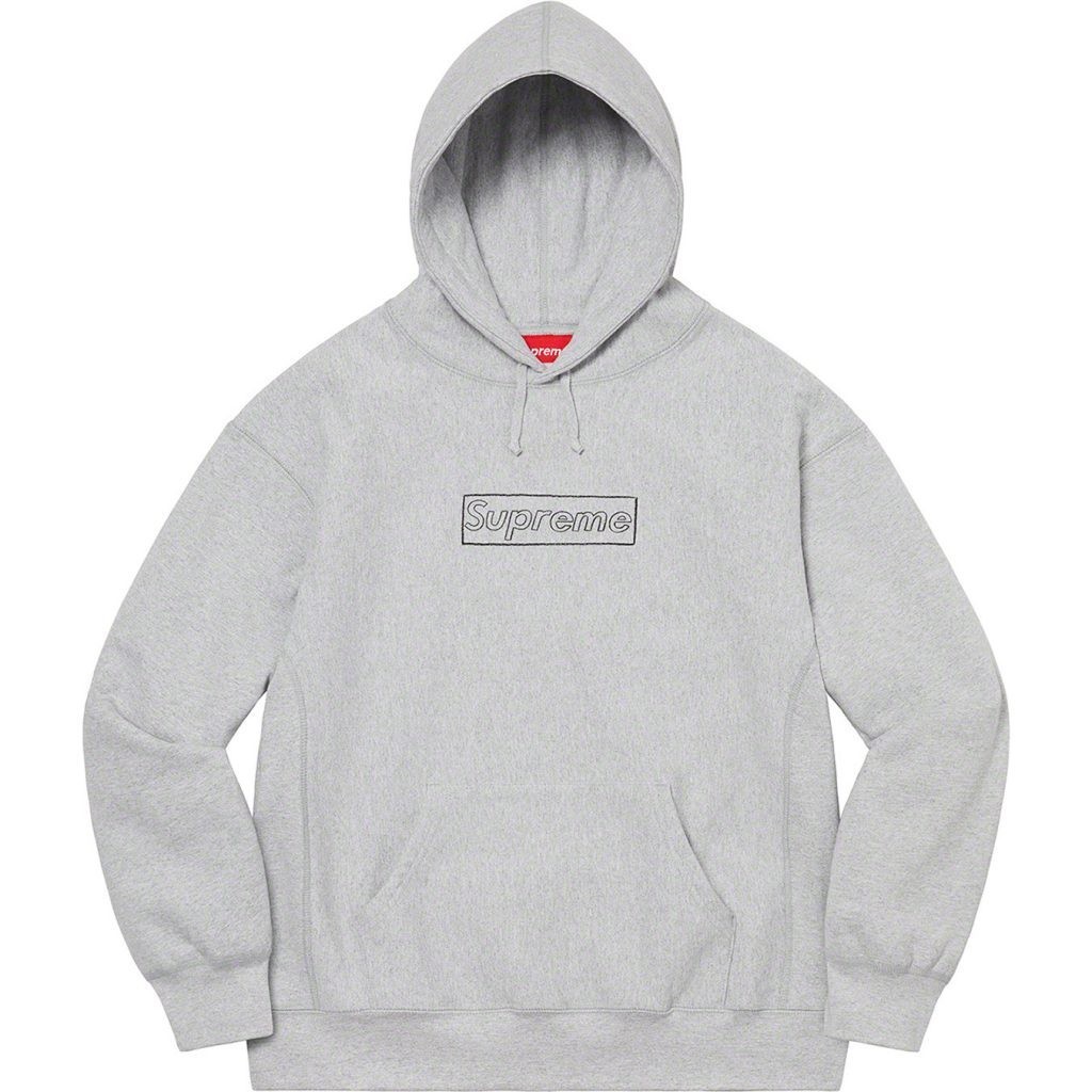 正規品 新品 未開封 SS21 Supreme KAWS Chalk Logo Hooded Sweatshirt シュプリーム カウズ チョーク ロゴ フーデッド スウェットシャツ_画像9