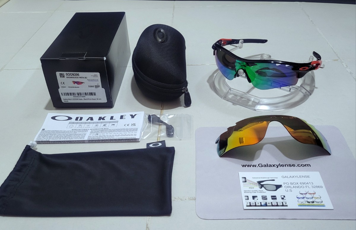 正規品 新品 偏光レンズ2枚付き OAKLEY RADARLOCK PATH オークリー レーダーロック パス Jade Ruby Polarized ポラライズド サングラス_画像3