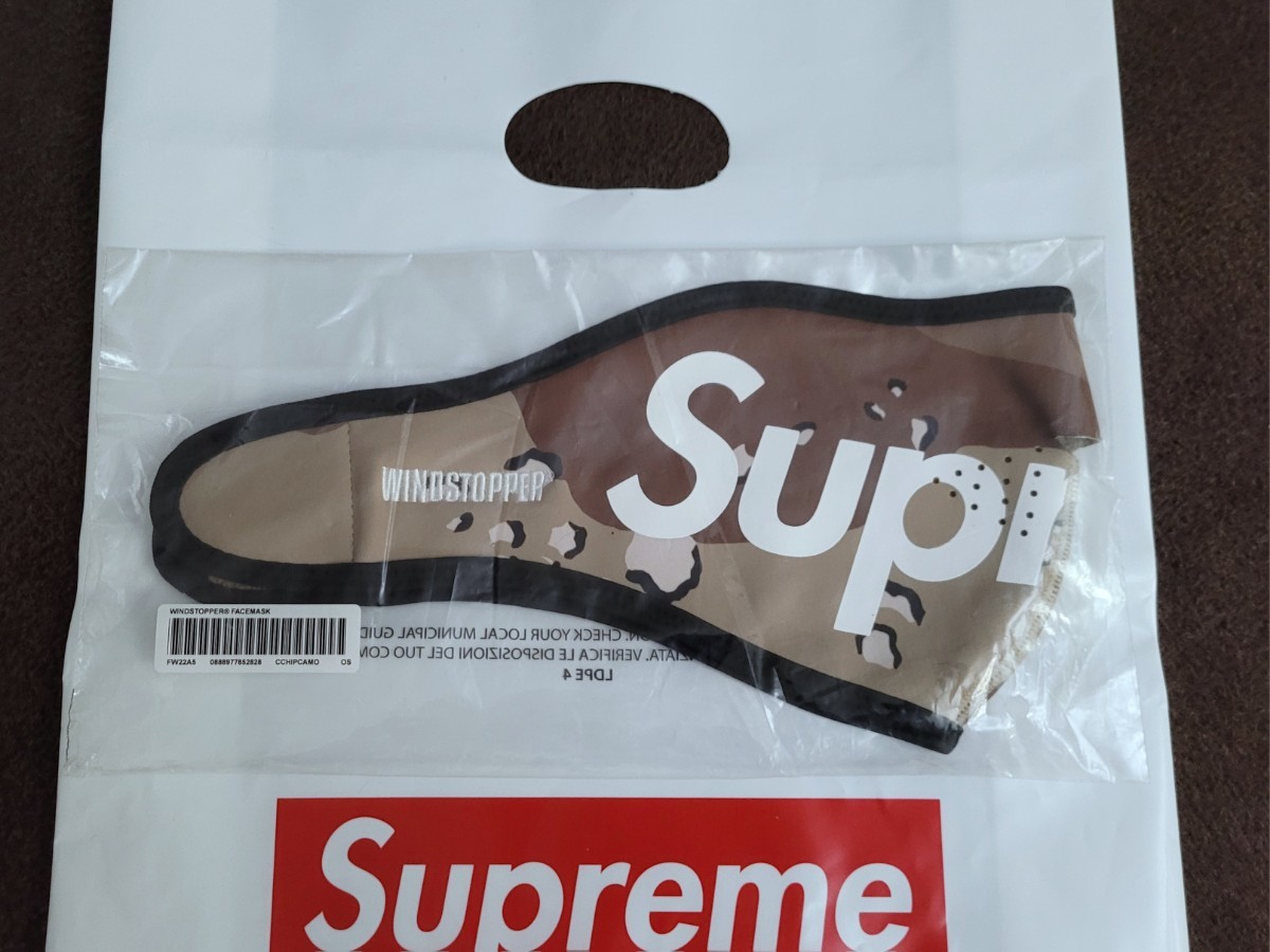 正規品 新品 未使用 未開封 FW22 Supreme WINDSTOPPER Facemask シュプリーム ウインドストッパー フェイスマスク Chocolate Chip Camo_画像2