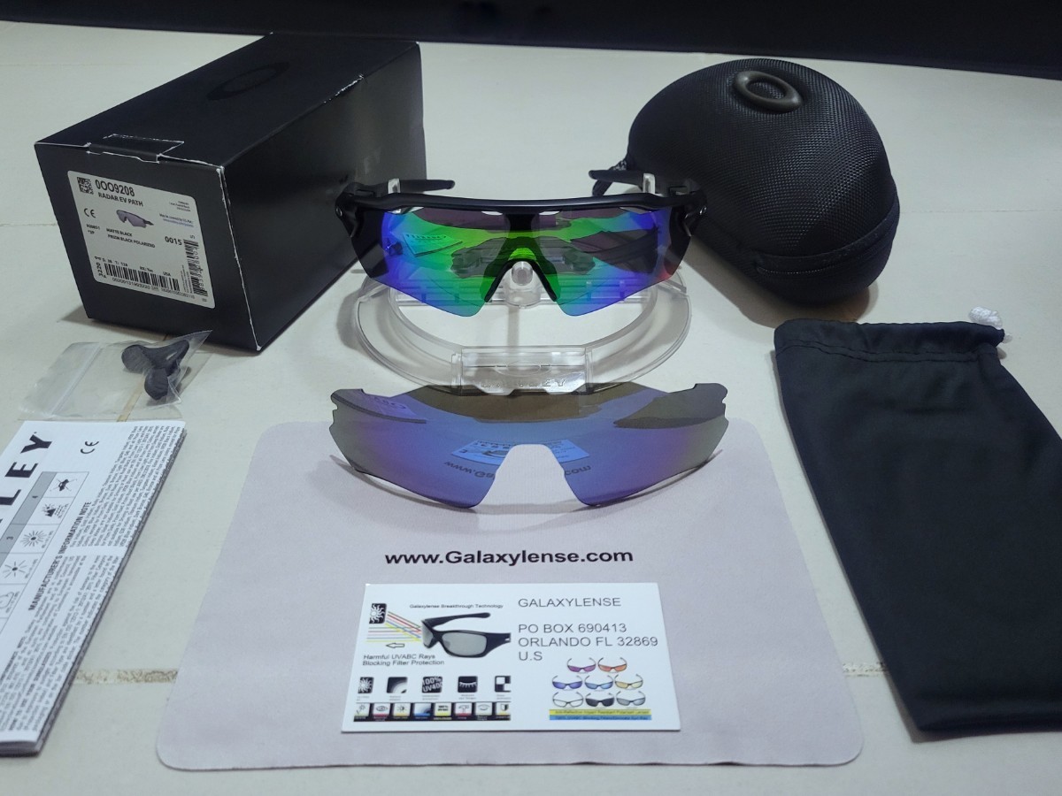 正規品 新品 偏光レンズ2枚付き OAKLEY RADAR EV PATH オークリー レーダー イーブイ パス Jade Blue Polarized ポラライズド サングラス_画像2