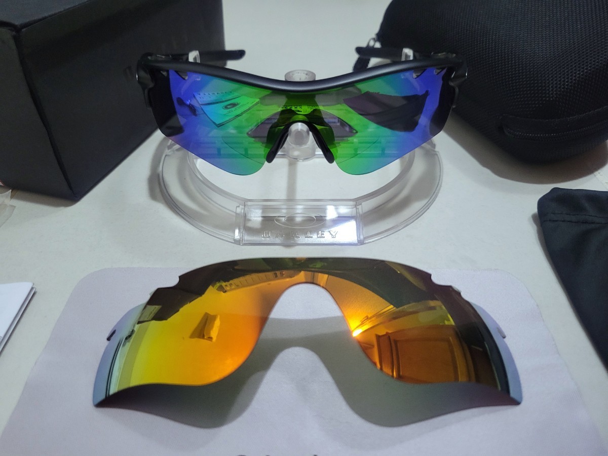 正規品 新品 偏光レンズ2枚付き OAKLEY RADARLOCK PATH オークリー レーダーロック パス Jade Ruby Polarized ポラライズド サングラス_画像6