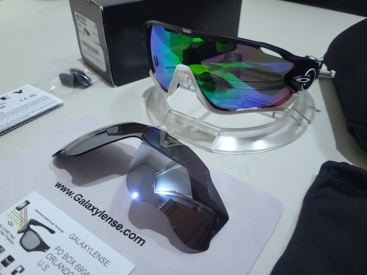 正規品 新品 偏光レンズ2枚付き OAKLEY JAWBREAKER オークリー ジョウブレイカー Jade Silver Polarized ジェイド ポラライズド サングラス_画像5