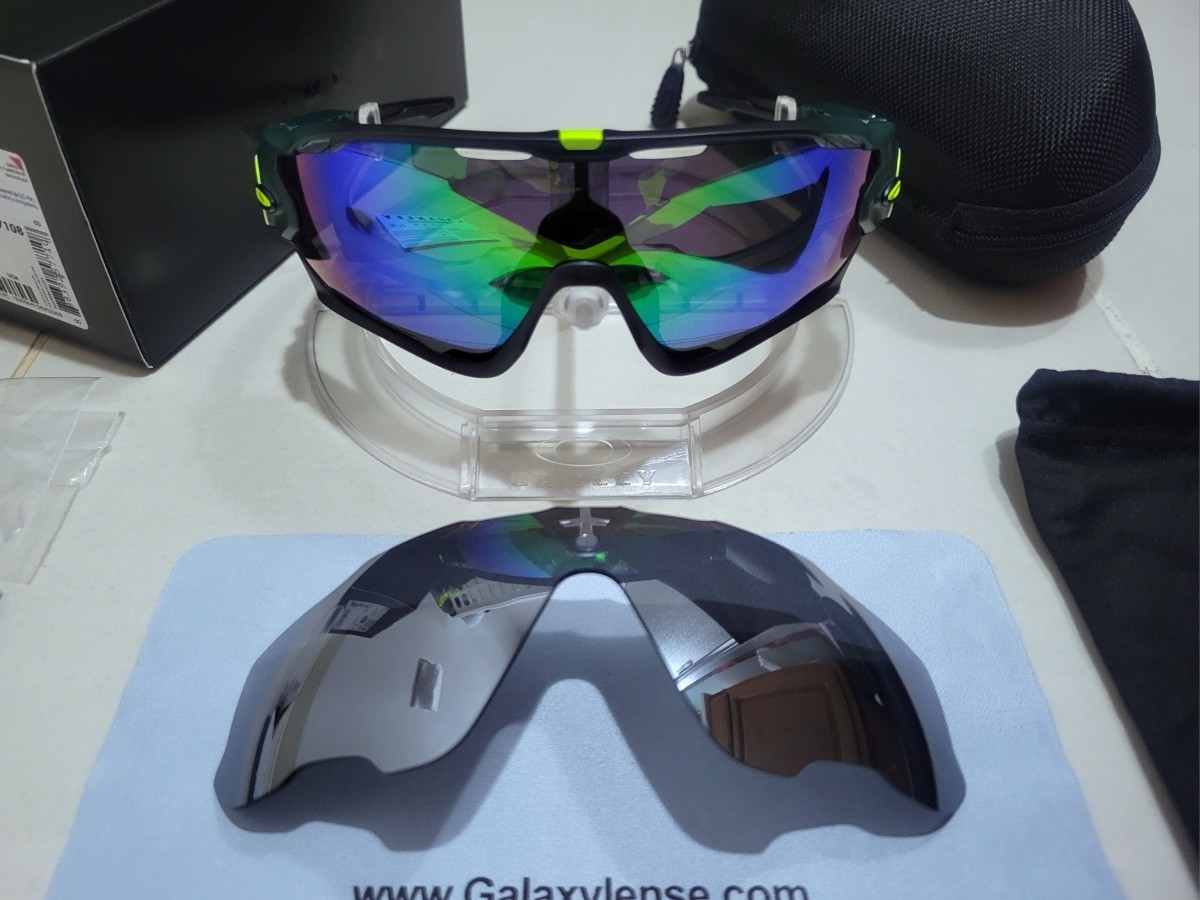 正規品 新品 偏光レンズ2枚付き OAKLEY JAWBREAKER オークリー ジョウブレイカー Jade Silver Polarized ジェイド ポラライズド サングラス_画像6