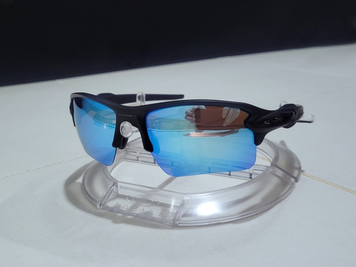 正規品 新品 偏光レンズ2枚付き OAKLEY FLAK 2.0 XL オークリー フラック Sapphire Iridiun Polarized サファイア ポラライズド サングラス