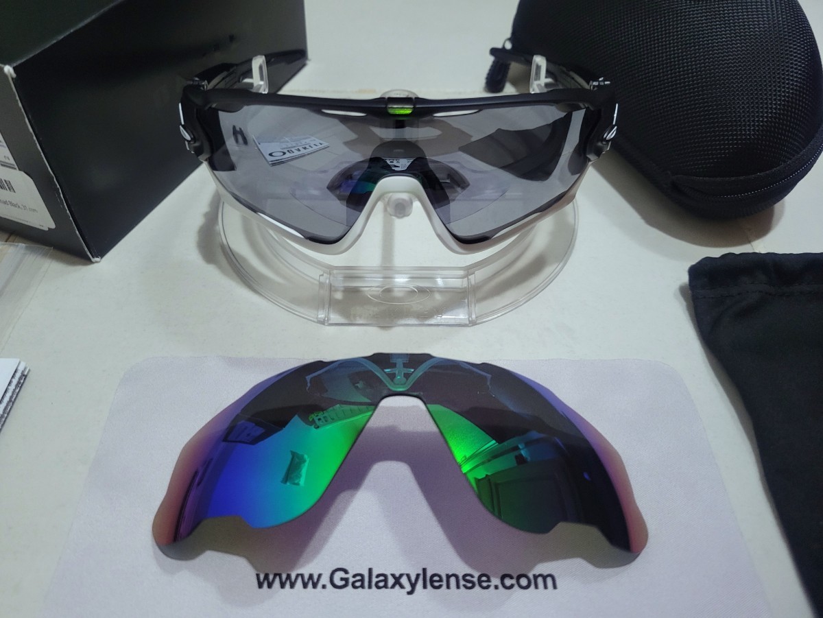 正規品 新品 偏光レンズ2枚付き OAKLEY JAWBREAKER オークリー ジョウブレイカー Silver Jade Polarized ジェイド ポラライズド サングラスの画像6