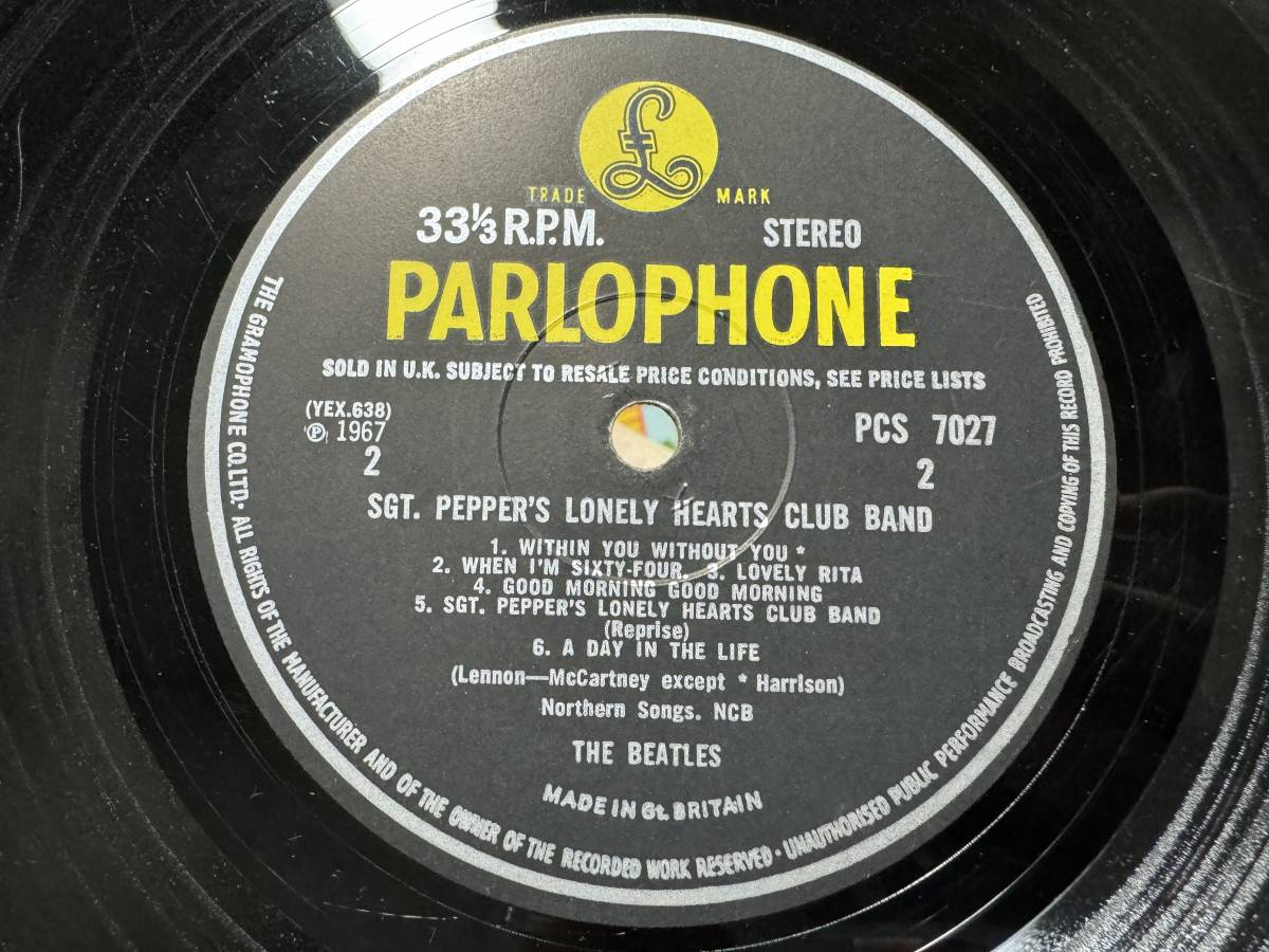 送料無料！【UKオリジナル盤】Beatles Sgt. Pepper's Lonely Hearts Club Band ステレオ_画像8