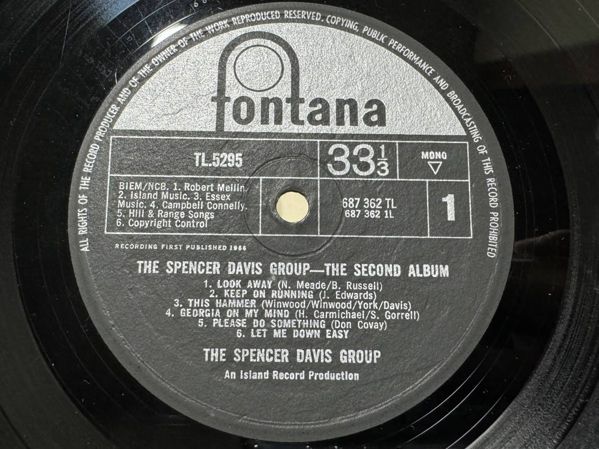 送料無料！【UKオリジナル盤】Spencer Davis Group The Second Album モノラルの画像8