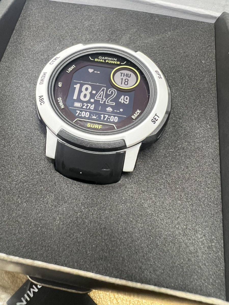 1円〜　GARMIN Instinct 2 Dual Power Surf Edition Bells Beach ガーミン インスティンクト サーフ エディション 稼働品_画像4