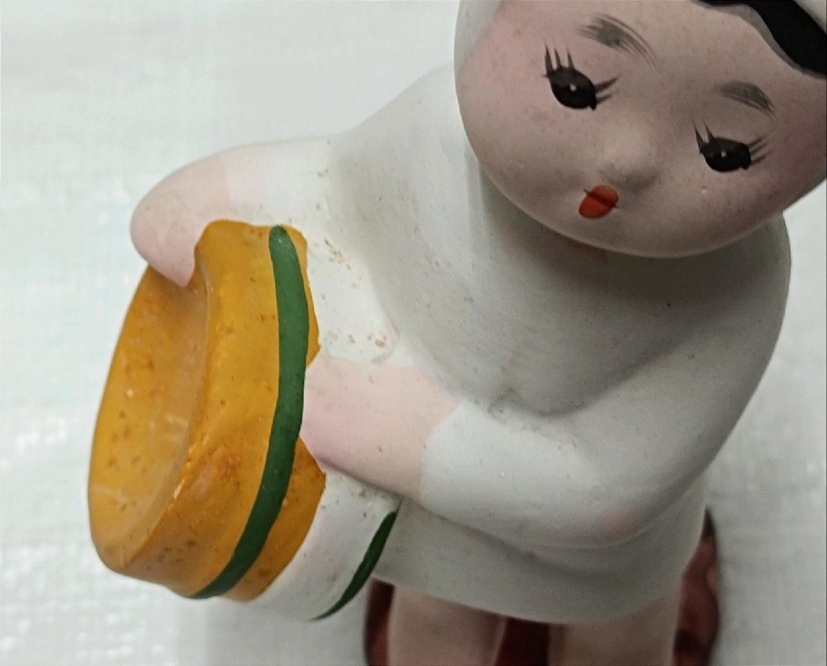 ・ヴィンテージ　陶器製　海人さん　あまさんハンドペイント人形置物_画像7