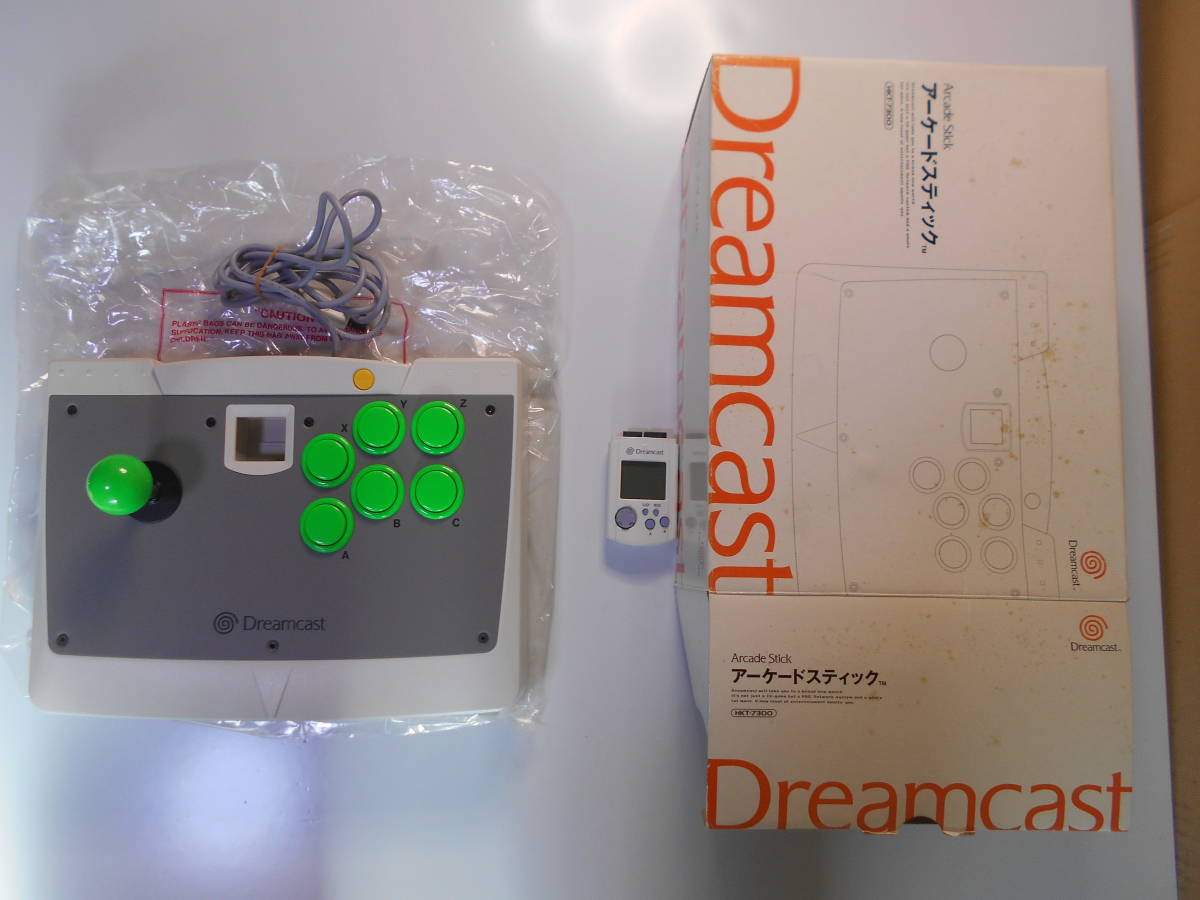 美品 清掃動作品 アーケードスティック HKT-7300 DC ドリキャス ドリームキャスト セガ SEGA HKT-7000 ビジュアルメモリ-