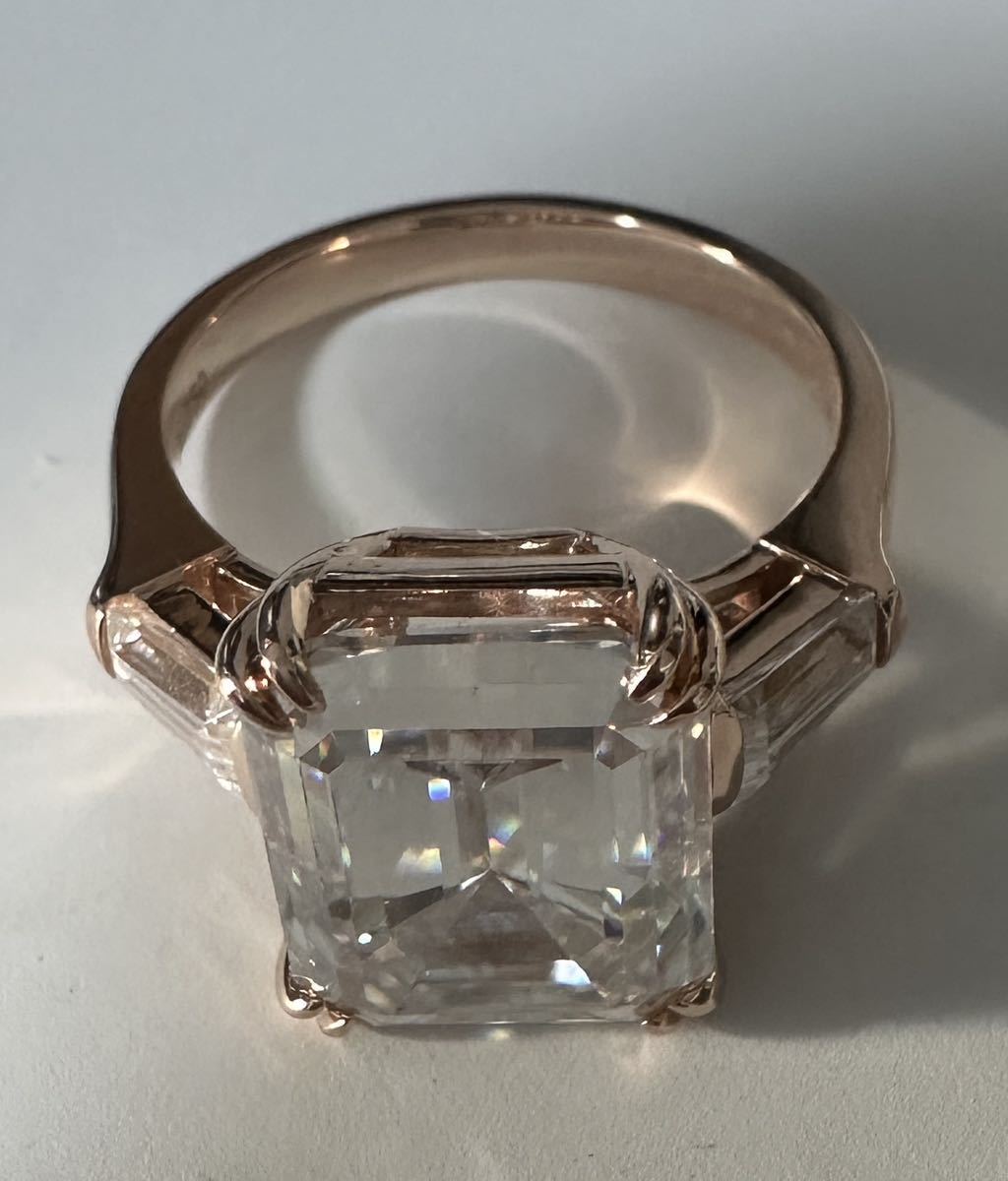 18金 ピンクゴールド モアサナイト リング 指輪 5ct ダイヤモンド K18の画像2
