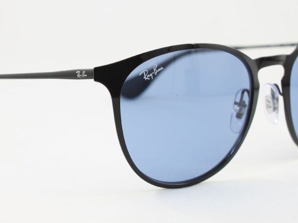 ケース黒 Ray-Ban レイバン RB3539-002/80 サングラス Erika metal エリカメタル ブラック ライトブルー 00280 エリカ メタル ボストン_画像4