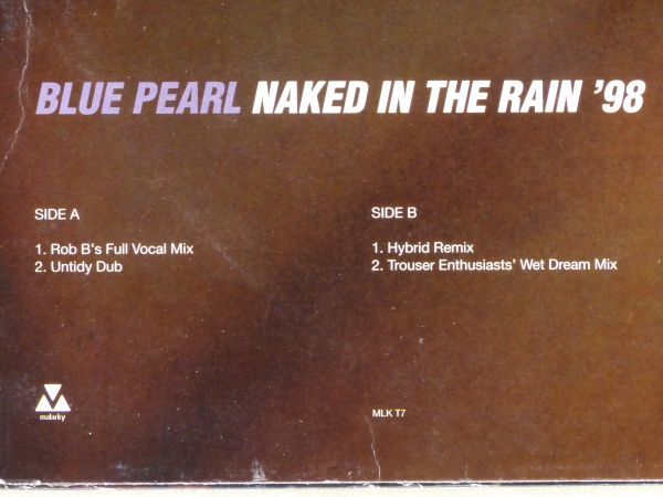 ■Blue Pearl｜Naked In The Rain '98 ＜12' 1998年 UK盤＞Martin Glover, Durga McBroom_画像3