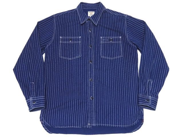 HOUSTON 1940s WABASH WORK SHIRT XL size / ヒューストン ウォバッシュストライプ ワークシャツ メンズ_画像1