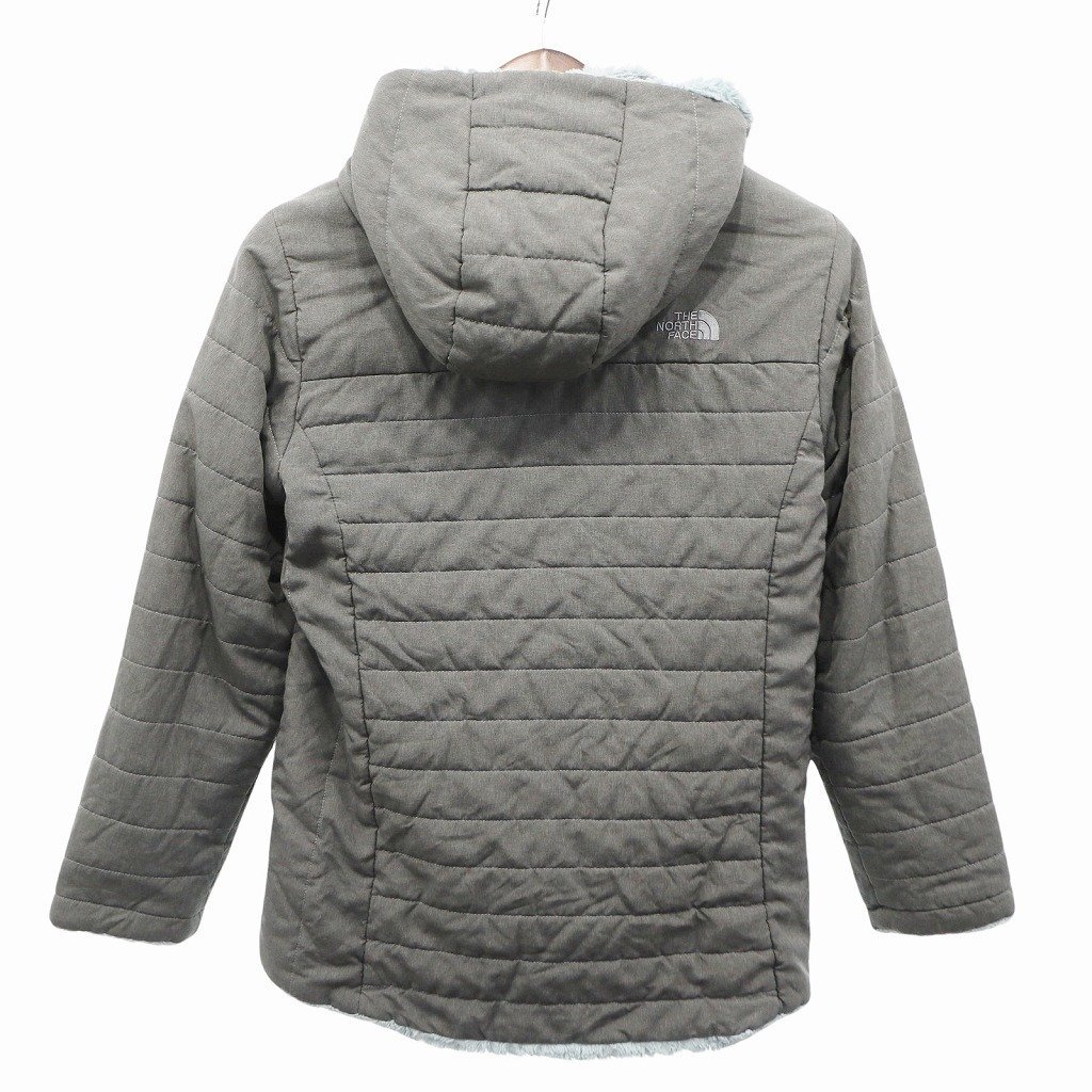 THE NORTH FACE ノースフェイス ジャケット アウトドア キャンプ アウター 防寒 裏地ボア グレー (ガールズ XL/TG) O9055 1円スタート_画像2