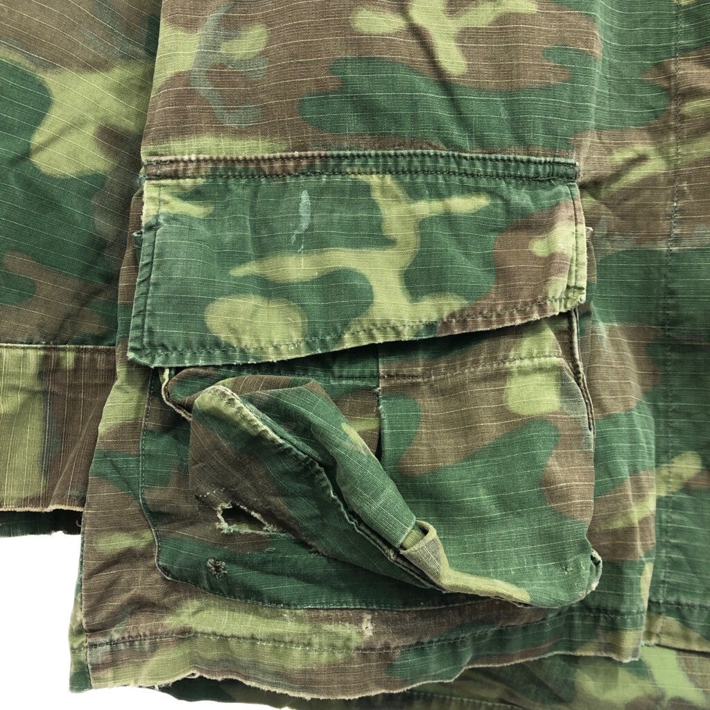 60年代 米軍実物 U.S.ARMY ジャングルファティーグ ジャケット ミリタリー ヴィンテージ グリーン (メンズ M相当) 古着 中古_画像6
