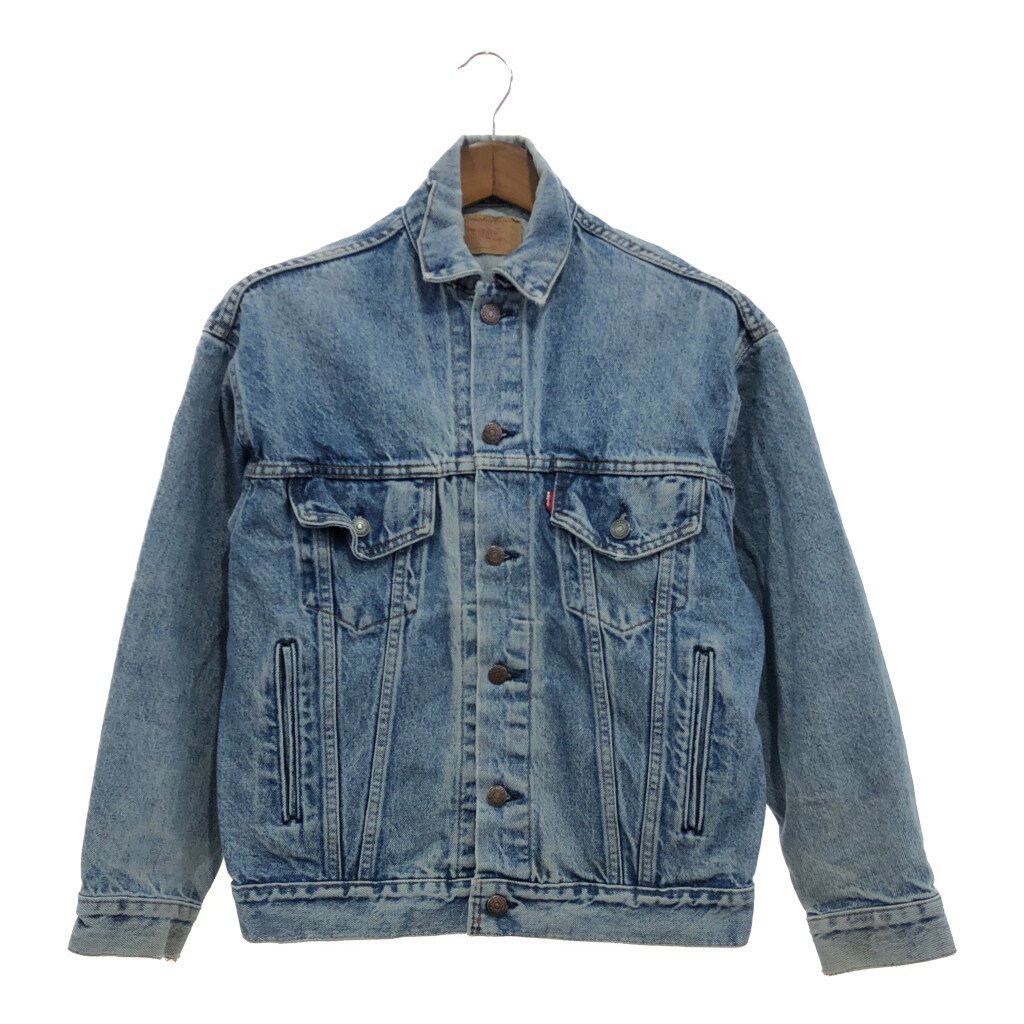 80年代 USA製 Levi's リーバイス 70507-0218 デニム トラッカー ジャケット アメカジ 裏刻印777 ブルー (メンズ S) 中古 古着 P5394