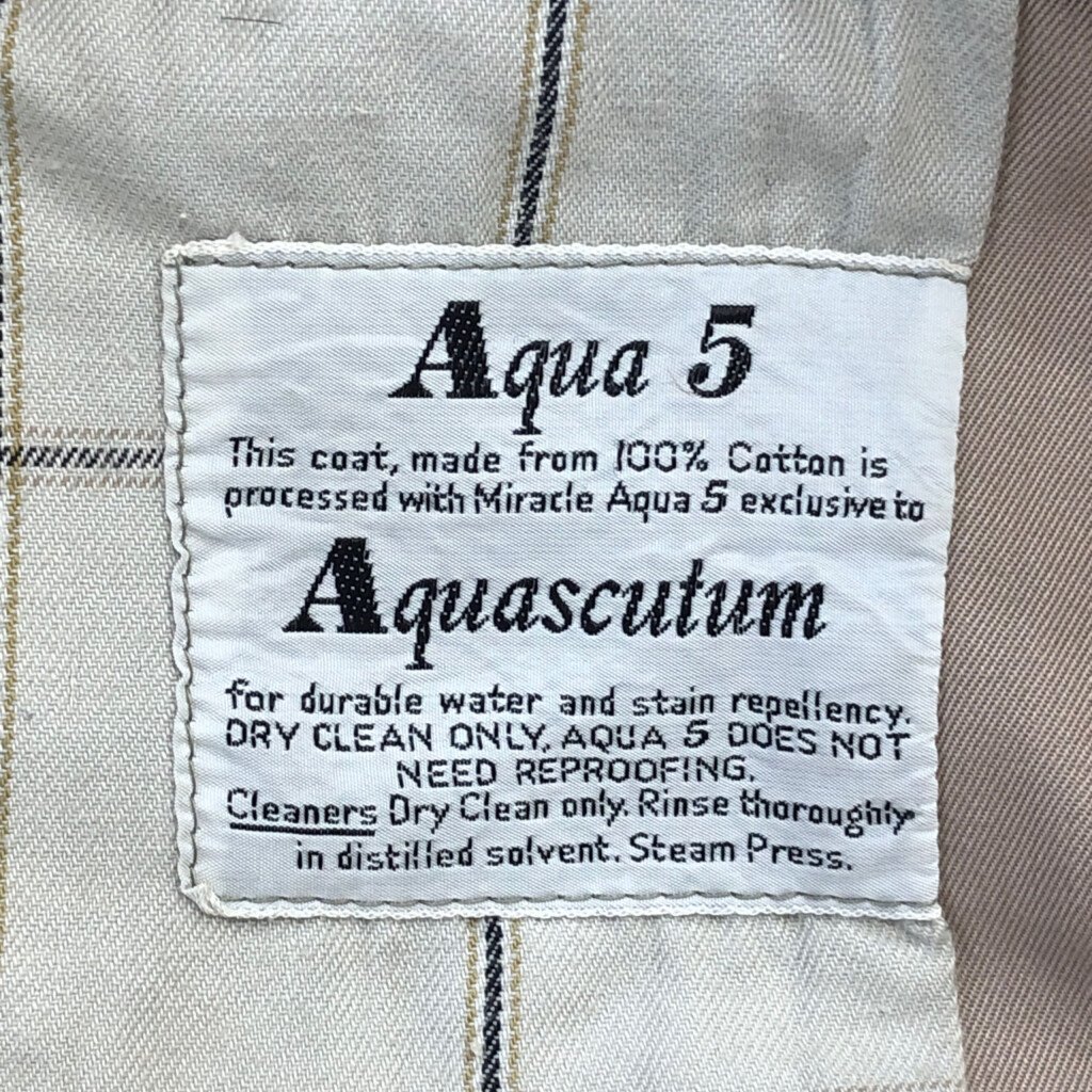 イングランド製 Aquascutum アクアスキュータム ステンカラーコート ヨーロッパ古着 ベージュ (メンズ 40R) P5414 1円スタート_画像5