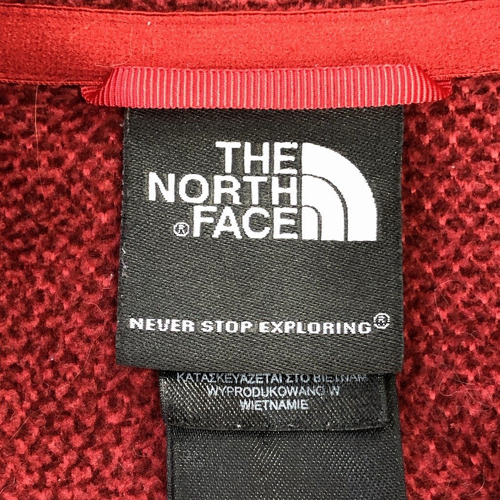 THE NORTH FACE ノースフェイス フリースジャケット アウトドア レッド (メンズ S) O0047 1円スタート_画像6