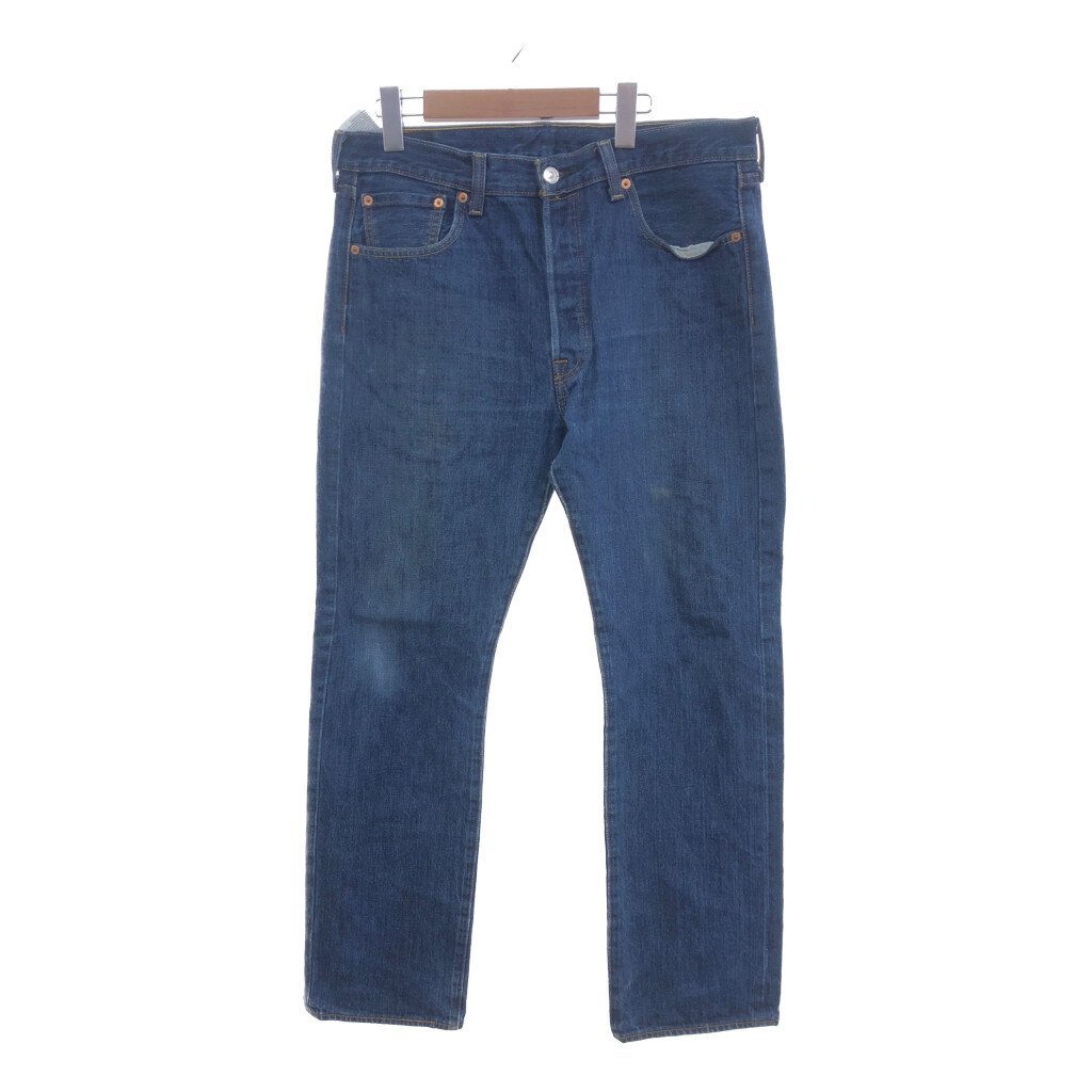 Levi's リーバイス 501 ストレート デニムパンツ アメカジ カジュアル ブルー (メンズ W34 L32) 中古 古着 p5825_画像1