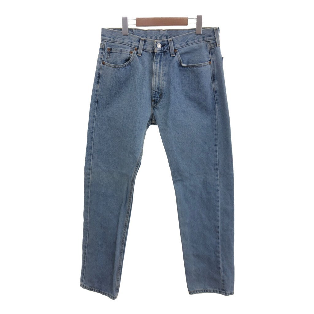 Levi's リーバイス 505 ストレート デニムパンツ アメカジ カジュアル ブルー (メンズ W34 L32) 中古 古着 p5822_画像1