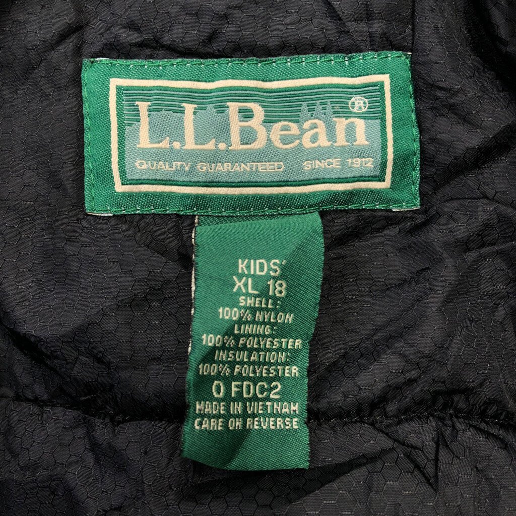 2000年代～ L.L.Bean エルエルビーン ナイロン 中綿 ジャケット スキーウェア アウトドア ブラック (キッズ XL) P0694 1円スタート_画像6