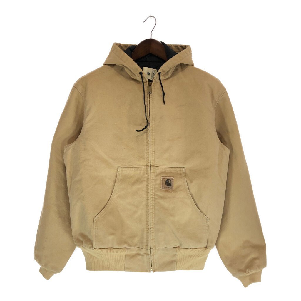 SALE/// 90年代 USA製 Carhartt カーハート アクティブ ジャケット ダック地 ワーク アウター ベージュ (メンズ MEDIUM-REGULAR) P4745_画像1