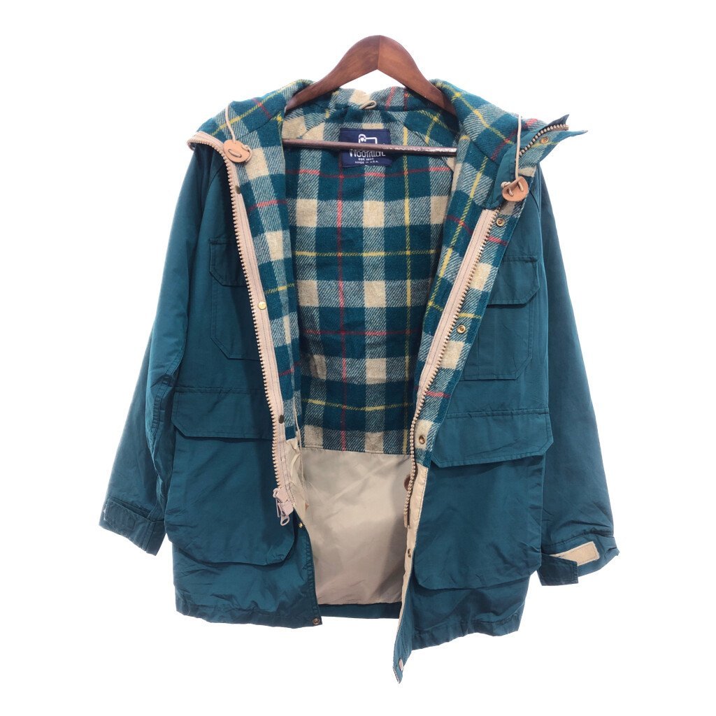 80年代 USA製 WOOLRICH ウールリッチ マウンテンパーカー ジャケット アウター カジュアル グリーン (メンズ L相当) 中古 古着 P5936_画像6