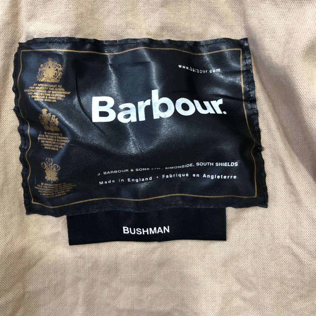 2000年代〜 イングランド製 Barbour バブアー ブッシュマン ジャケット オイルド 防寒 ブラウン (メンズ XL相当) 中古 古着 P6383_画像9