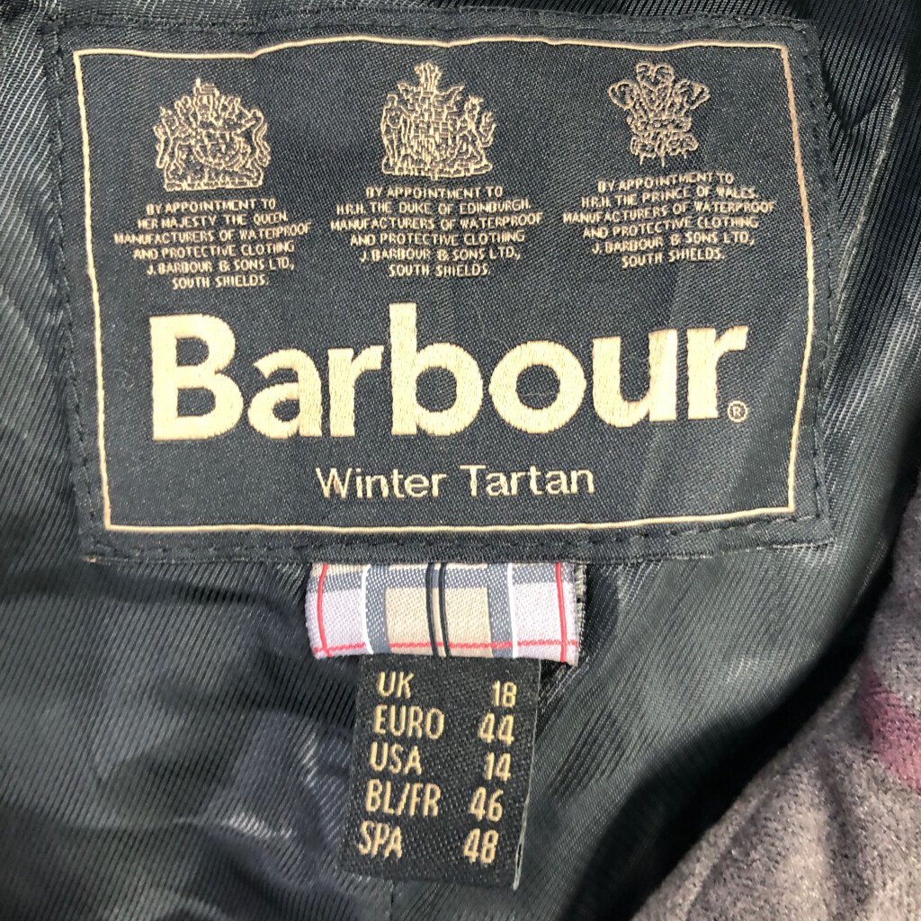 SALE///// Barbour バブアー ウールコート ユーロ ヨーロッパ古着 ブラック (レディース USA 14) P4320_画像6