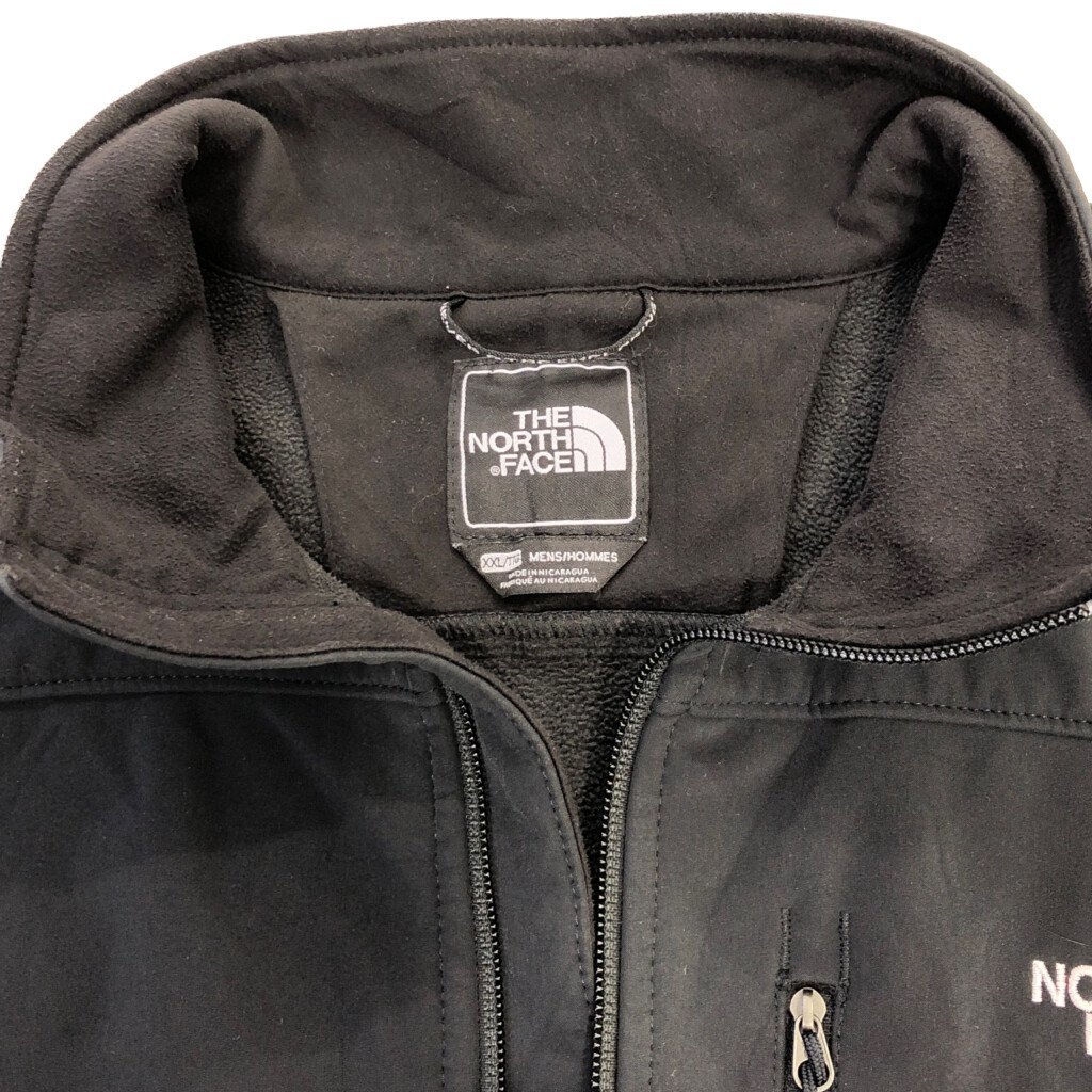 THE NORTH FACE ノースフェイス ソフトシェルジャケット アウター アウトドア 大きいサイズ ブラック (メンズ XXL) 中古 古着 P6299_画像4