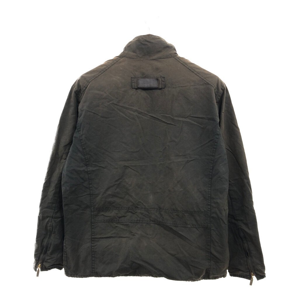 イングランド製 Barbour バブアー A419 NEW UTILITY オイルドジャケット 防寒 ブラック (メンズ LARGE) 中古 古着 P6540_画像2